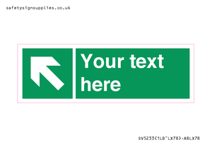 Custom Arrow Top Left Sign